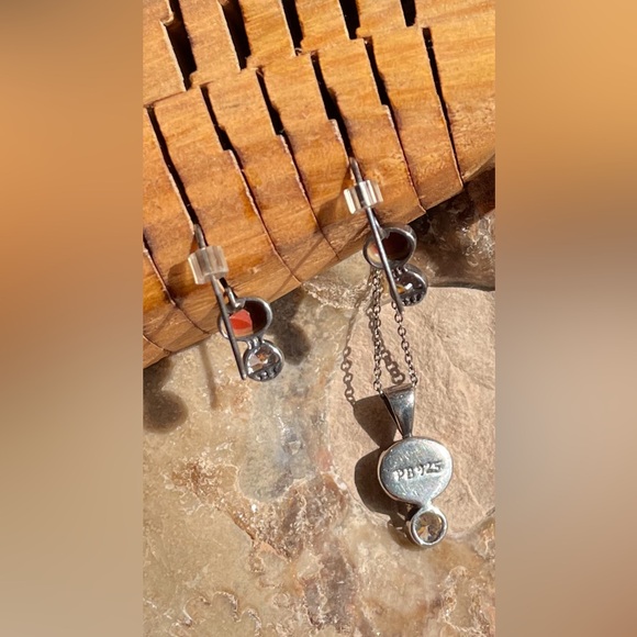 Peyote Bird Coral and Faceted White Topaz totem set - Picture 8 of 8